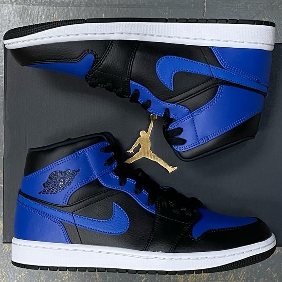 Nike Air Jordan 1 Mid Hyper Royal 554724-077 10 - Picture 2 of 10